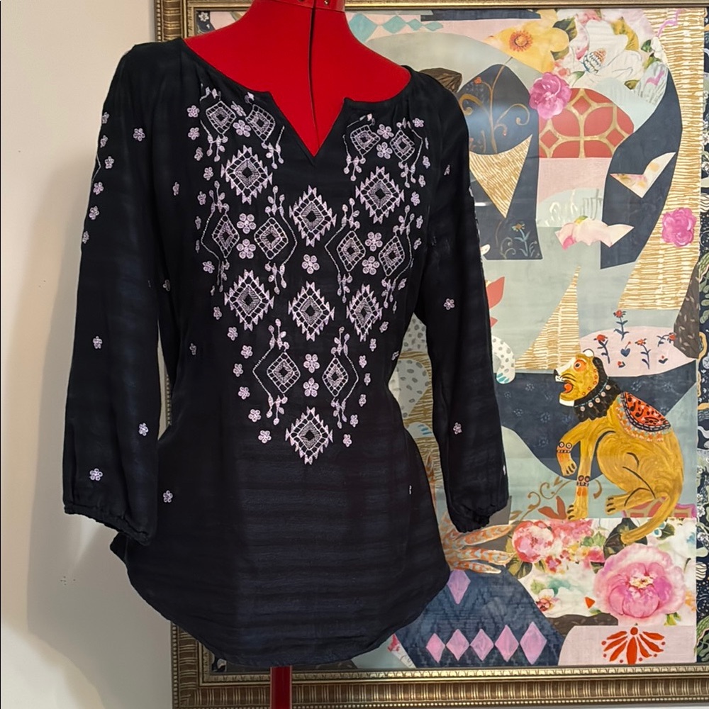 J Jill embroidered tunic Size M